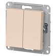 Переключатель Schneider Electric AtlasDesign 2-клавишный сх.6, 10АХ, бежевый механизм - Электрика, НВА - Выключатели и розетки - Выключатели - магазин электрооборудования amperomvolt.ru